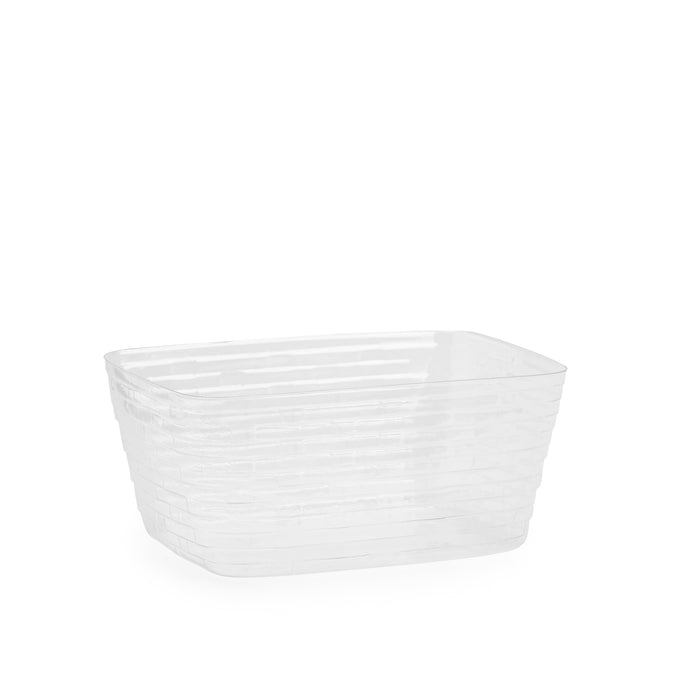 Terracotta Wide Weave Rectangle Basket Set with Protector