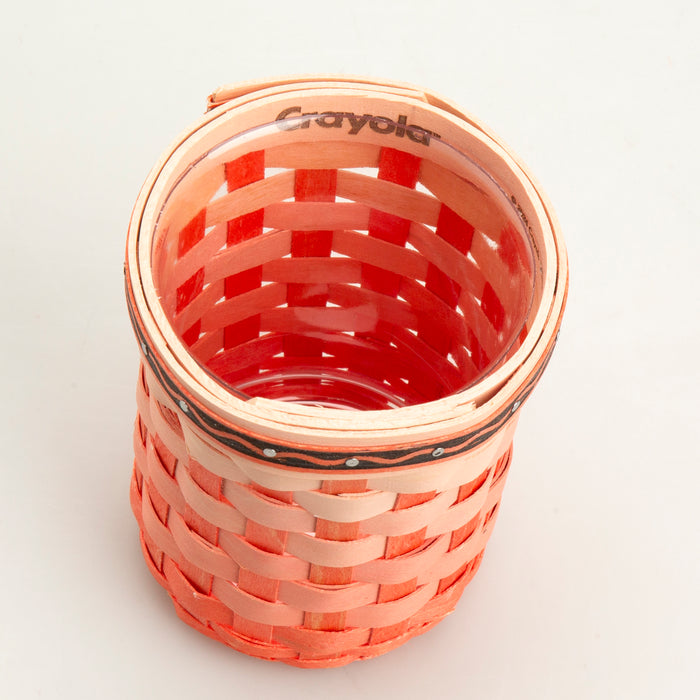 Inside of Longaberger x Crayola Marker Holder Basket Set - Scarlet