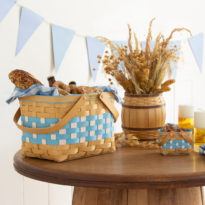Collector's Oktoberfest 5-Piece Basket Set - Bavarian Check