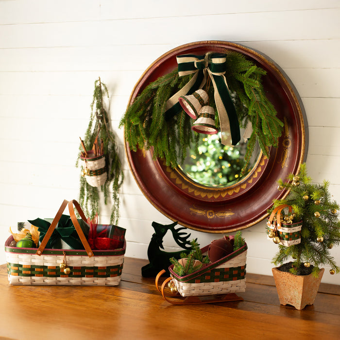 Sleigh Bells Miniature Bell Woven Decor Duo