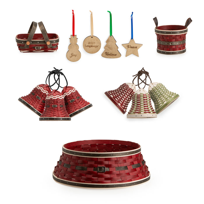 Christmas Small Collar 13-Piece Tree Decor Set - Santa Belly