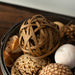 1896 Vintage Decor Ball in Basket with other decor balls.