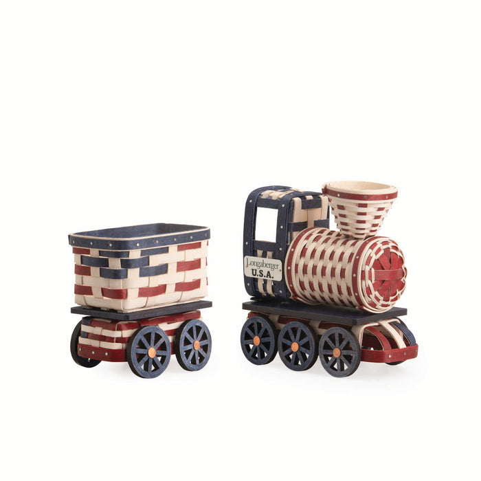 Collector's Americana 2-Piece Longaberger USA Locomotive and Tender Ca
