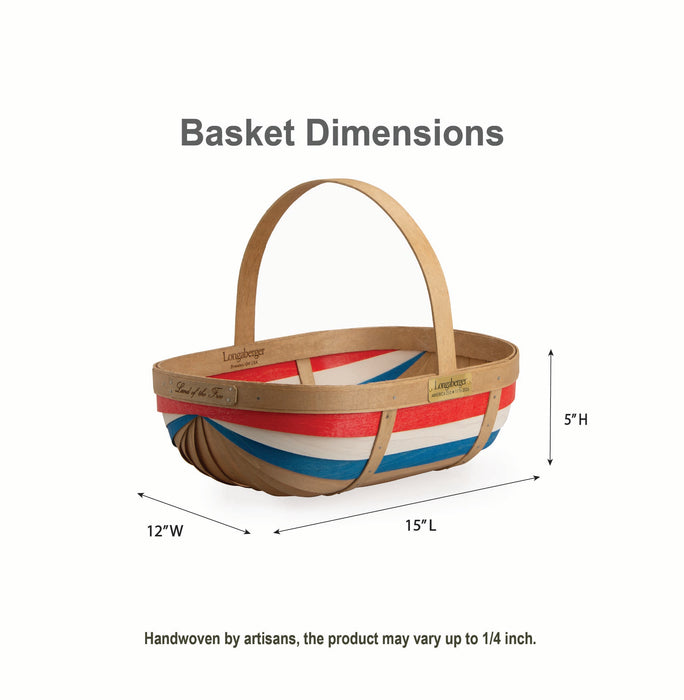 Collector's 250th Large Trug Basket with Protector - Independence