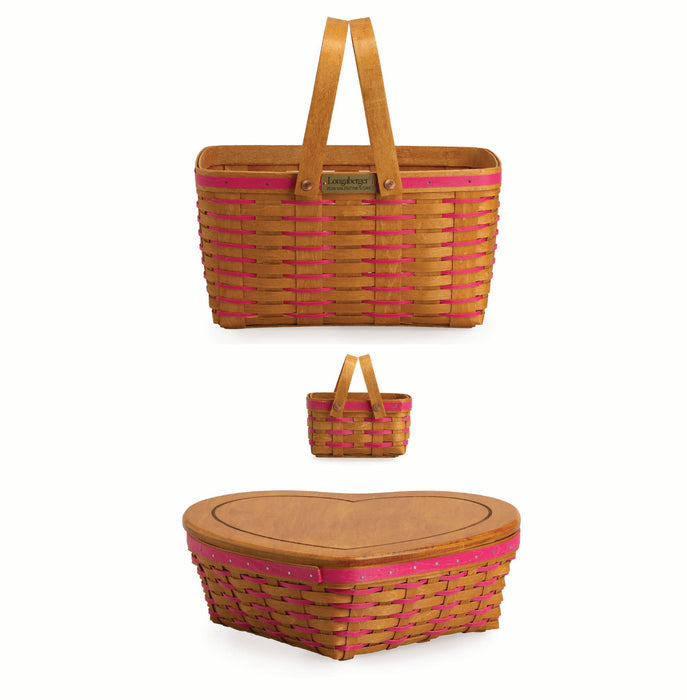 Collector's Valentine's Day 6-Piece Heartland Basket Set - Pink