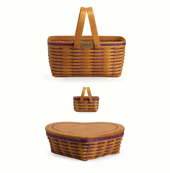 Collector's Valentine's Day 6-Piece Heartland Basket Set - Purple