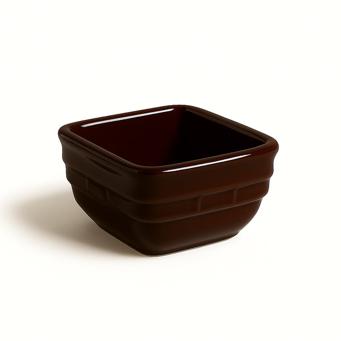 Woven Traditions® Soft Square Small Bowl - Chocolate