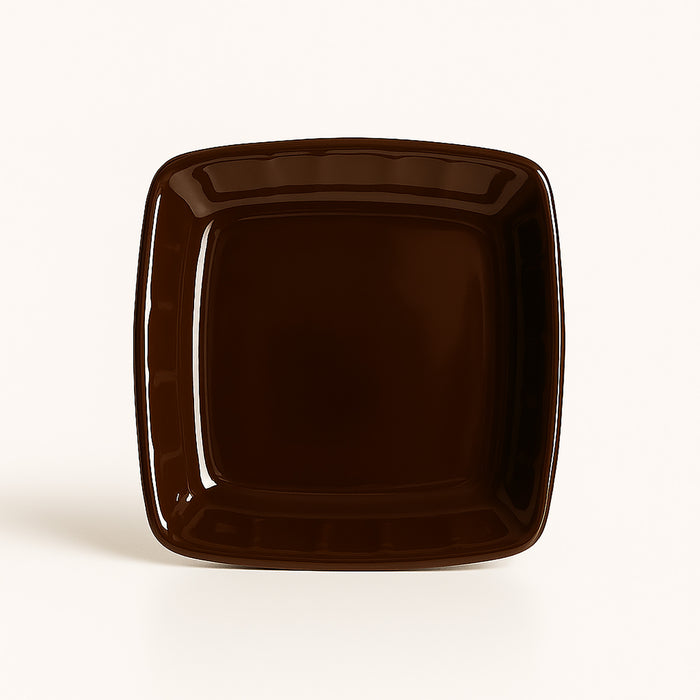 Woven Traditions® Soft Square Luncheon Plate - Chocolate