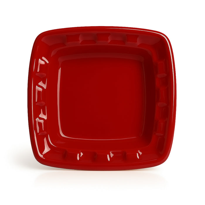 Woven Traditions® Soft Square Bread Plate - Paprika