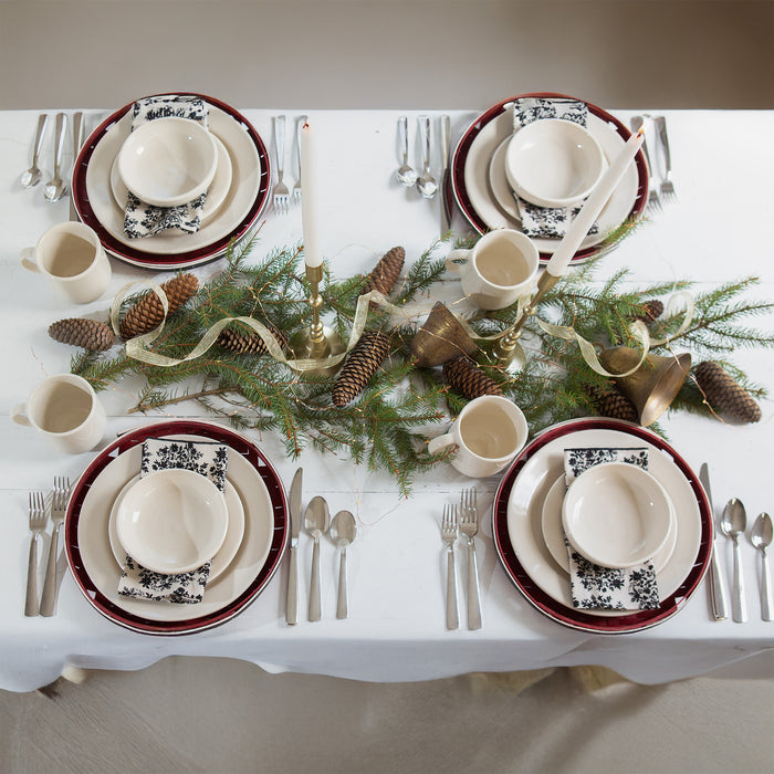 Santa Belly 2-Piece Woven Charger Set