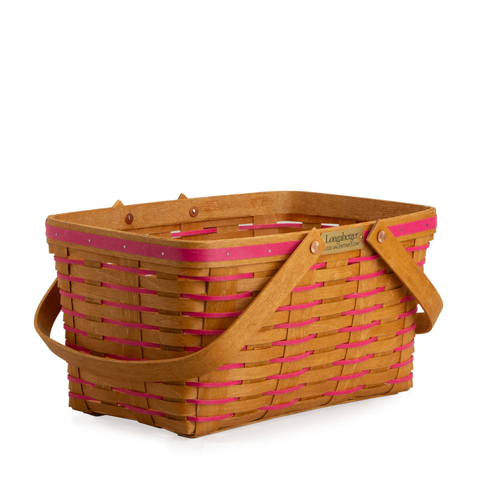 Collector's Valentine's Day Medium Heartland Basket with Protector - Pink