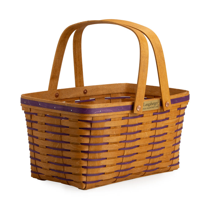 Collector's Valentine's Day Medium Heartland Basket with Protector - Purple