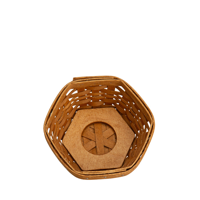 5-Piece Generations Basket Set - Warm Brown-Basket Set-Woven Maple Basket-Longaberger