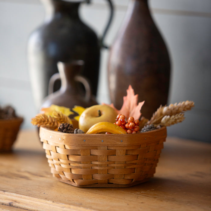 5-Piece Generations Basket Set - Warm Brown-Basket Set-Woven Maple Basket-Longaberger