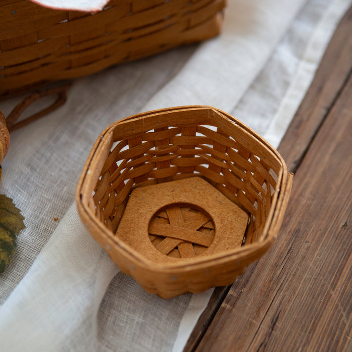 5-Piece Generations Basket Set - Warm Brown-Basket Set-Woven Maple Basket-Longaberger