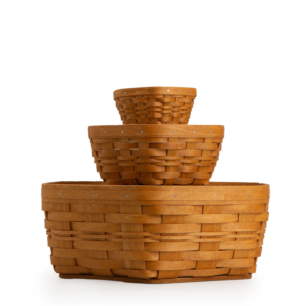 Longaberger バスケットセット 5-Piece Generations Basket Set - Warm Brown — Longaberger