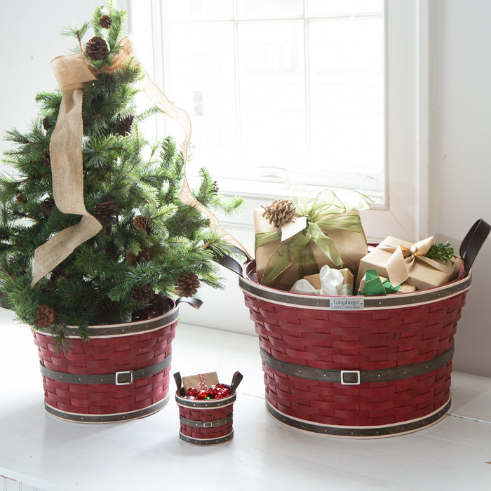 Santa Belly Medium Bushel Basket Set with Protector