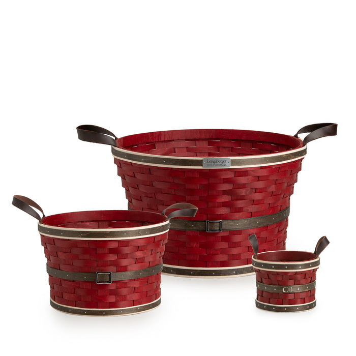 Collector's 5-Piece Santa Belly Bushel Basket Set