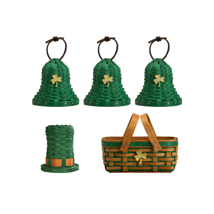 St. Patrick's Day 6-Piece Decor Set - Warm Brown and Shamrock Green
