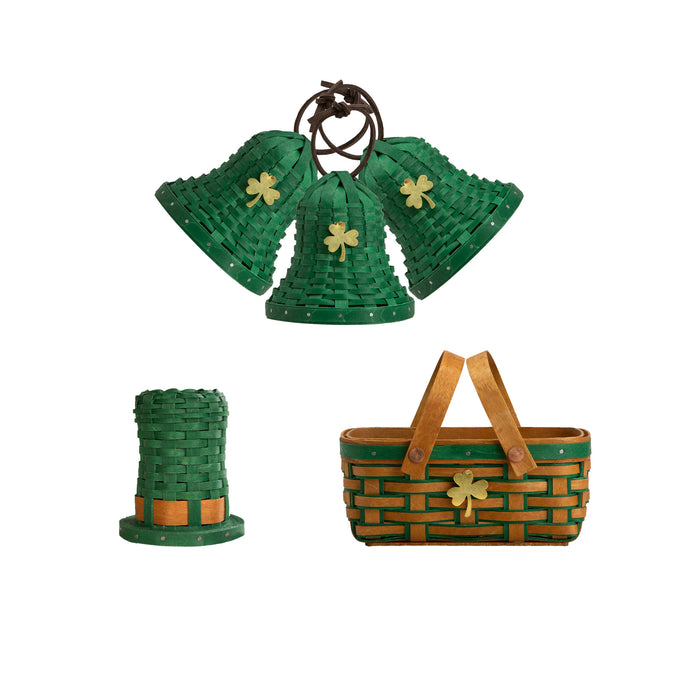 St. Patrick's Day 6-Piece Decor Set - Warm Brown and Shamrock Green