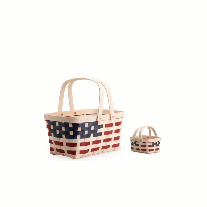 Americana 3-Piece Market Basket Set-Basket Set-Woven Maple Basket-Longaberger