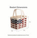Americana Homestead Basket with Protector - White-Basket Set-Woven Maple Basket-Longaberger