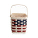 Americana Homestead Basket with Protector - White-Basket Set-Woven Maple Basket-Longaberger