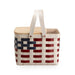 Americana Homestead Picnic Basket with Lid and Protectors - White-Basket Set-Woven Maple Basket-Longaberger
