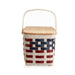 Americana Homestead Picnic Basket with Lid and Protectors - White-Basket Set-Woven Maple Basket-Longaberger