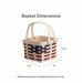 Americana Provision Basket with Protector - White-Basket Set-Woven Maple Basket-Longaberger