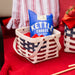 Americana Provision Basket with Protector - White-Basket Set-Woven Maple Basket-Longaberger