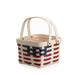 Americana Provision Basket with Protector - White-Basket Set-Woven Maple Basket-Longaberger