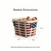 Americana Tapered Rectangle Bicycle Basket with Protector-Basket Set-Woven Maple Basket-Longaberger