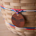 America's 250th Leather Tie-On-Tie-On-Woven Maple Basket-Longaberger