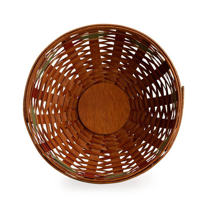 Apple Picking Medium Footed Fruit Bowl Basket with Protector - Red