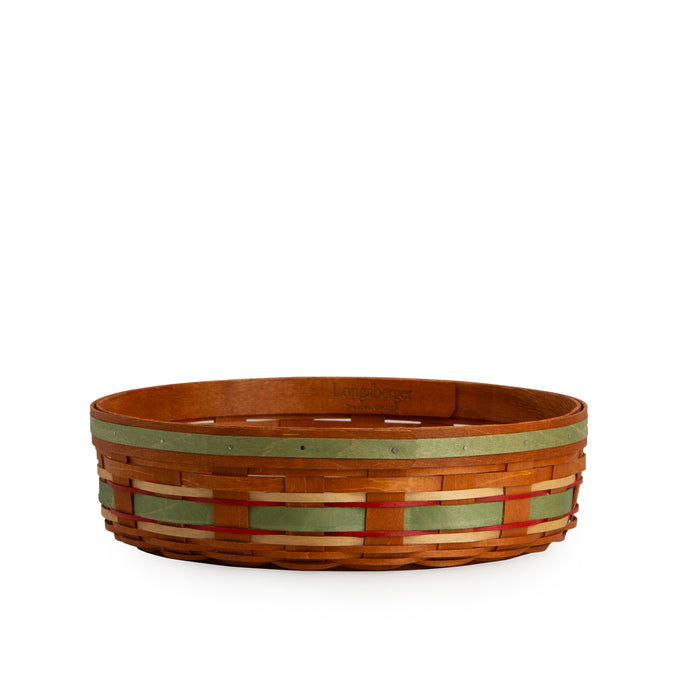 Apple Picking Medium Pie Basket with Lid and Protector - Green