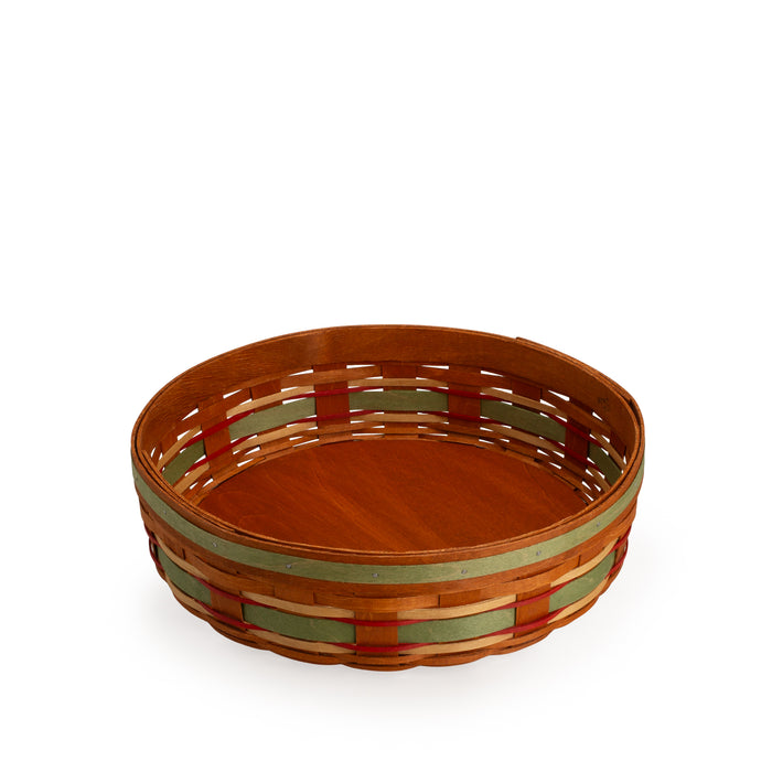 Apple Picking Medium Pie Basket with Lid and Protector - Green