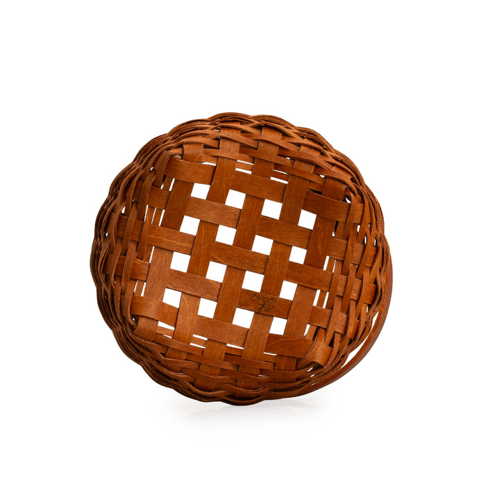 Apple Picking Small Round Basket with Protector - Red