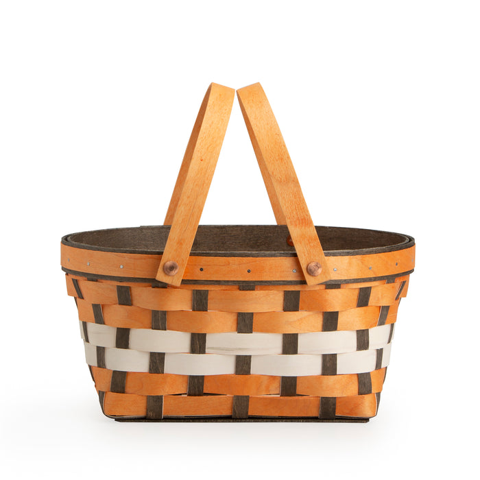 Halloween Basket - Orange, Black and White