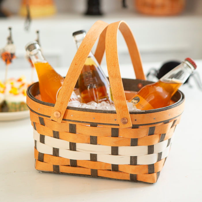 Halloween Basket Set with Protector - Orange, Black and White