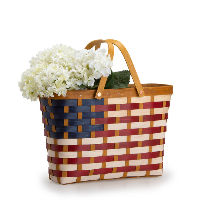 Americana Career Tote Basket Set with Protector - American Flag