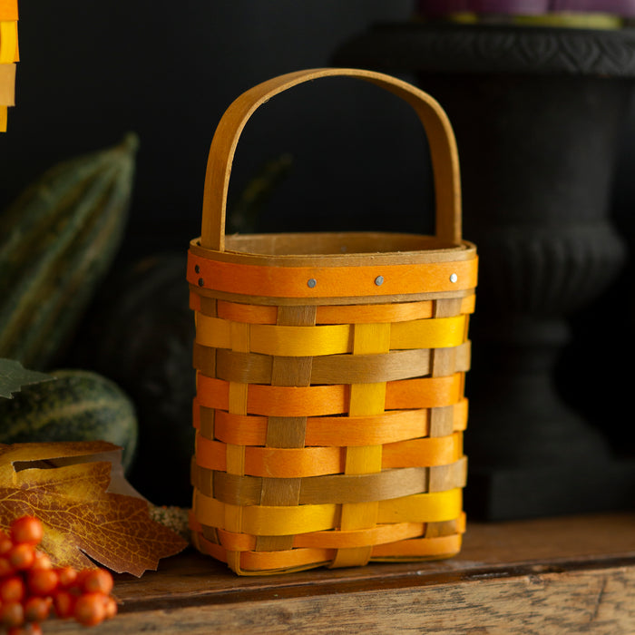 Little Halloween Basket Set with Protector - Yellow, Orange and Warm