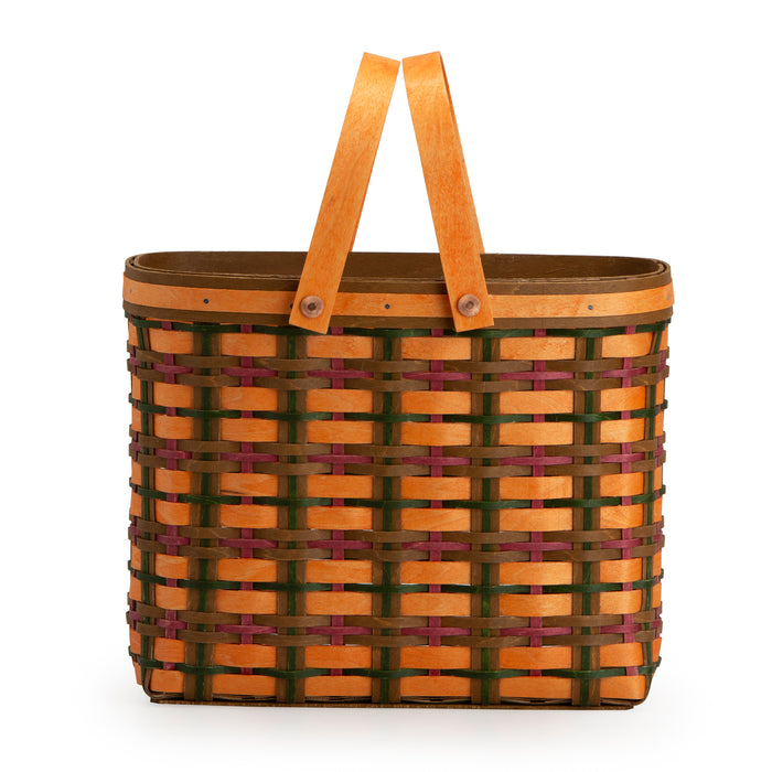 Wine Caddy Set with Protector - Orange Plaid