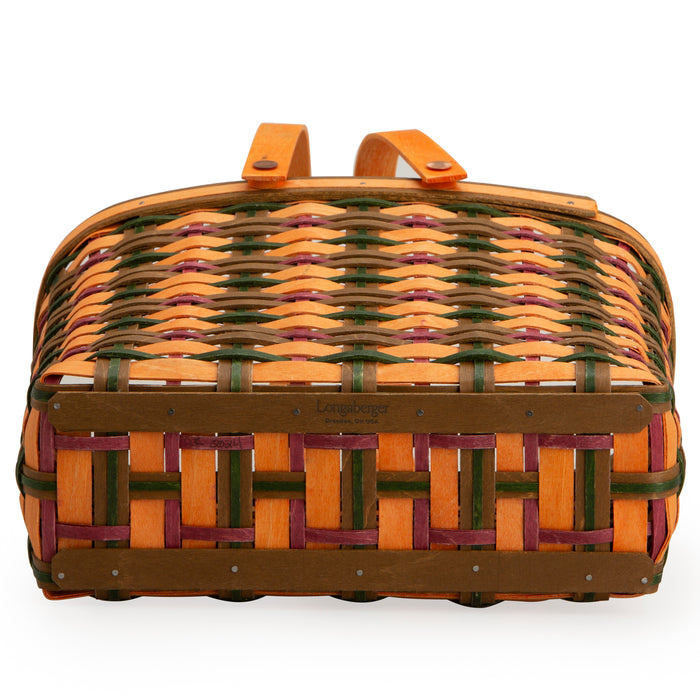 Wine Caddy - Orange Plaid