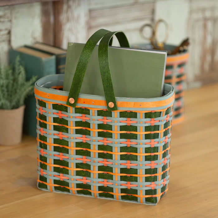 Wine Caddy - Green Plaid