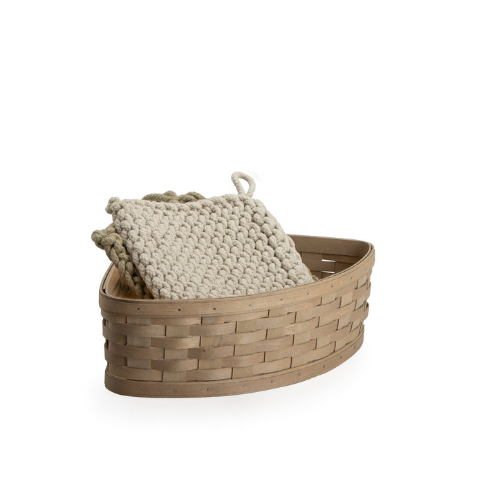 Corner Caddy Basket - Pale Grey