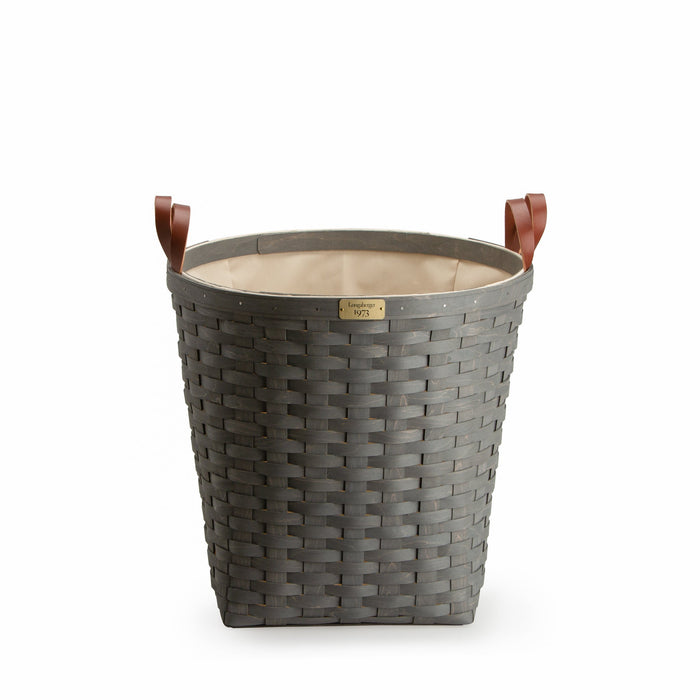 1973 Tall Laundry Basket with Attached Lining - Pewter