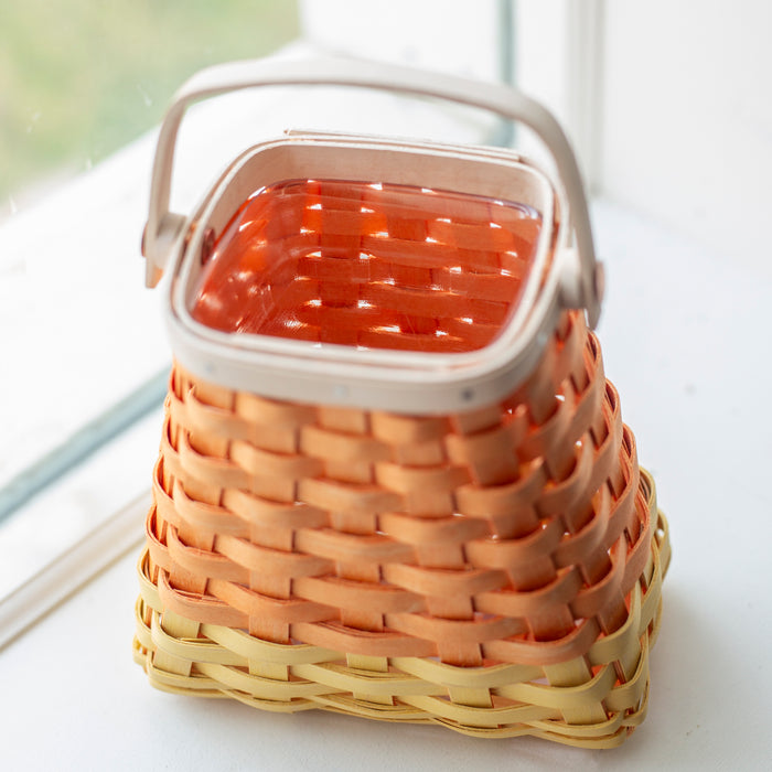 Candy Corn Standing Basket Set with Protector - Yellow, Orange and White