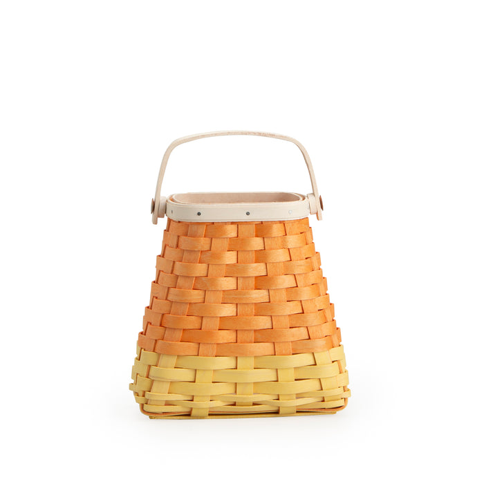 Candy Corn Standing Basket Set with Protector - Yellow, Orange and White