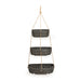 Hanging Three Tier Basket with Protectors - Pewter